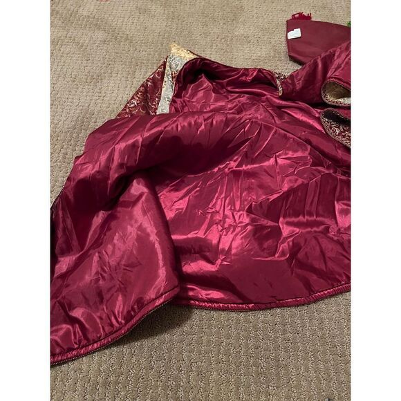 Rodeo Home gold and red tree skirt and lot of 30 boutique ornaments - Picture 5 of 12